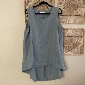 Bryn Walker 100% Linen Luis Tunic Top Beachy Coastal Lagenlook Women's Sz M‎ B15